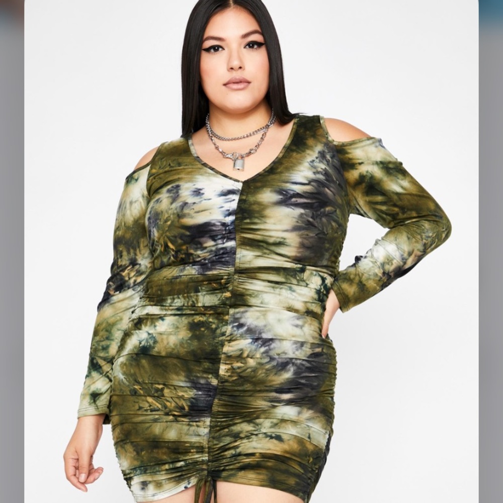 Dolls Kill- Her Kiwi Candy Aura Mini Dress (1X)